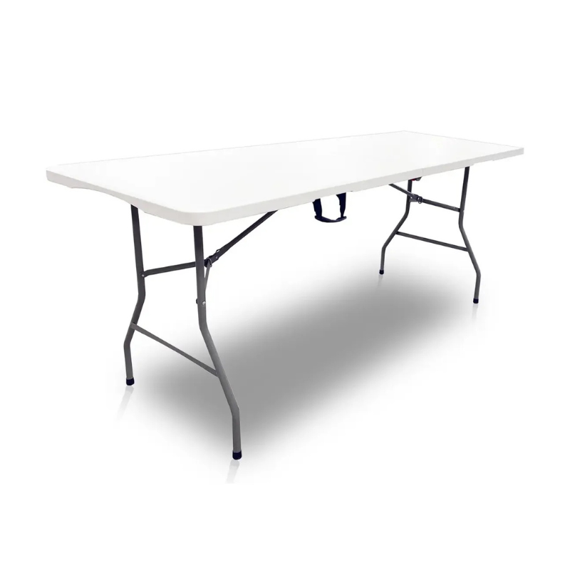 Mesa Plegable Rectangular Blanca 180x70x74 cm