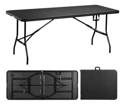 Mesa Plegable 180cm Negra
