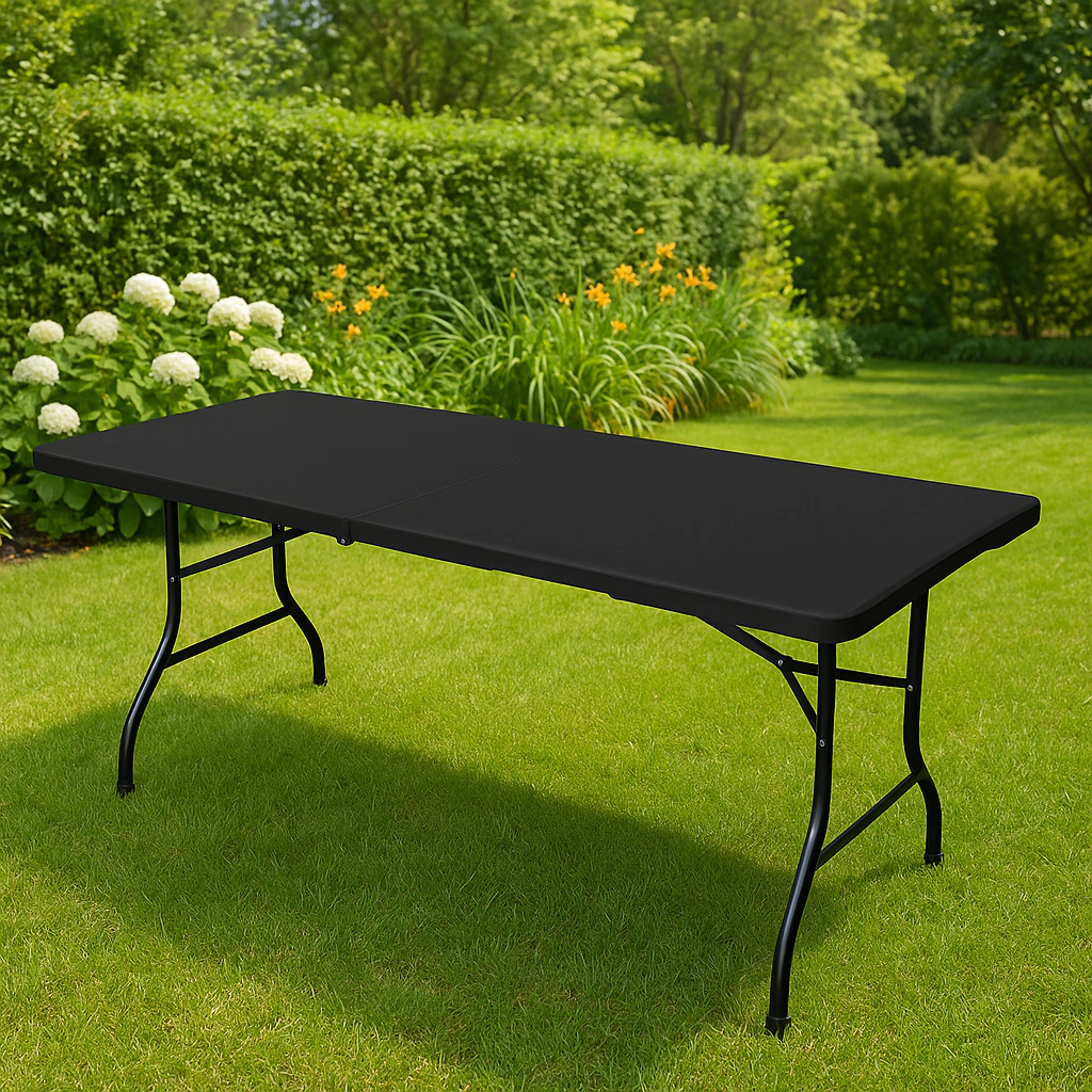 Mesa Plegable 180cm Negra